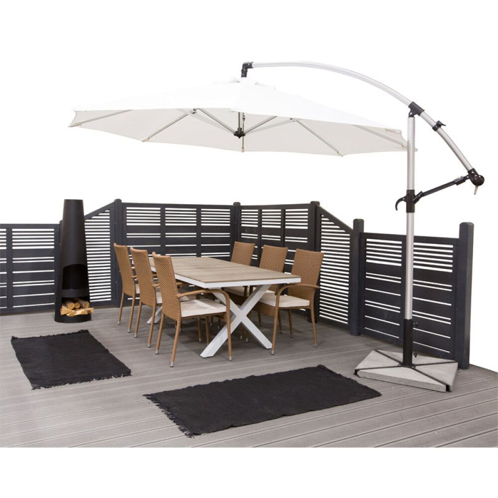 Aurinkovarjo Sunfun Toscana 300 cm Luonnonvalkoinen