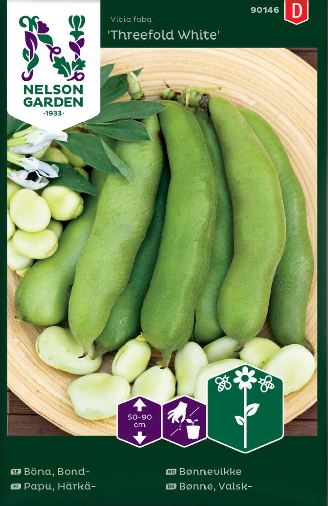 Härkäpapu Nelson Garden Threefold White