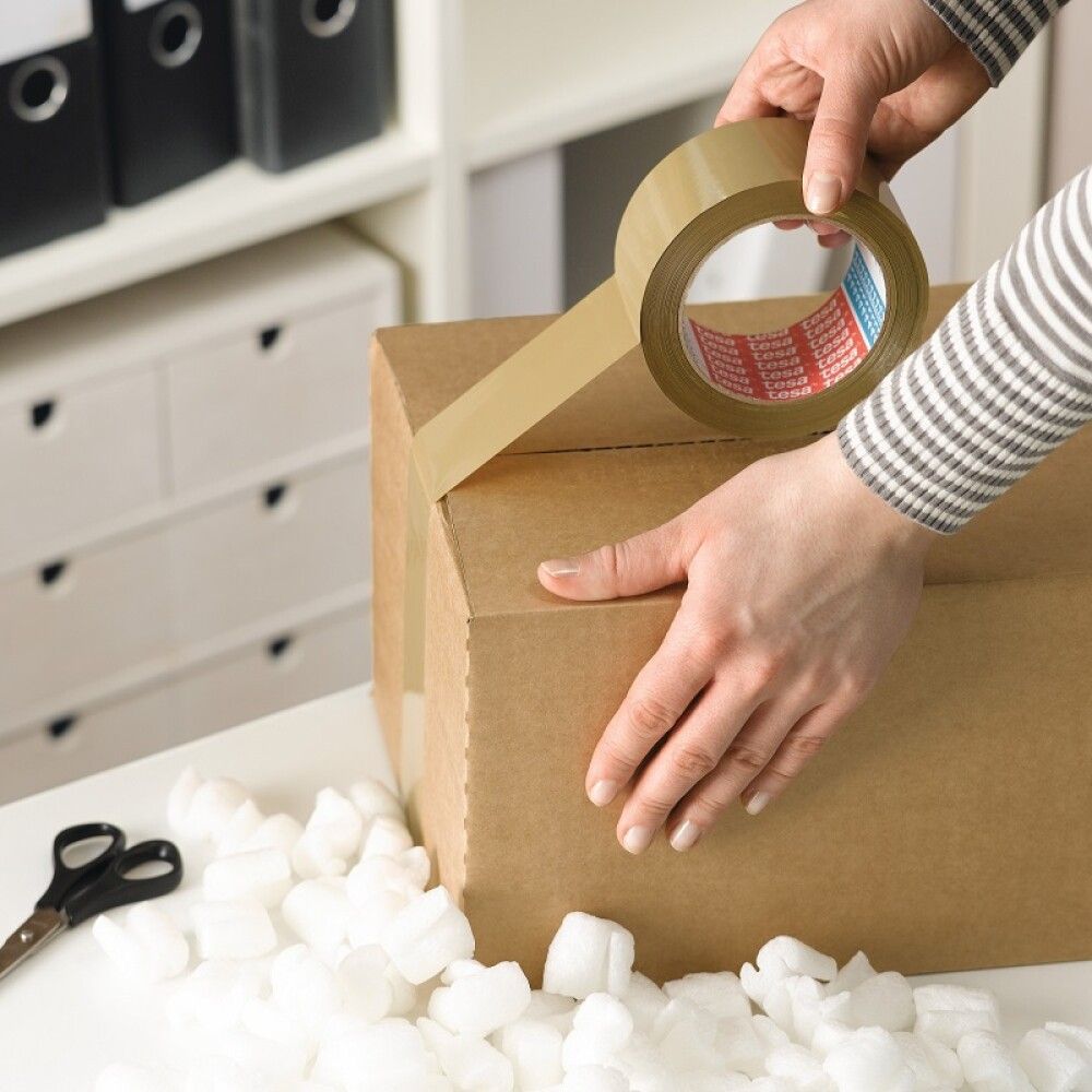 Pakkausteippi Tesa 66 m x 50 mm Ruskea