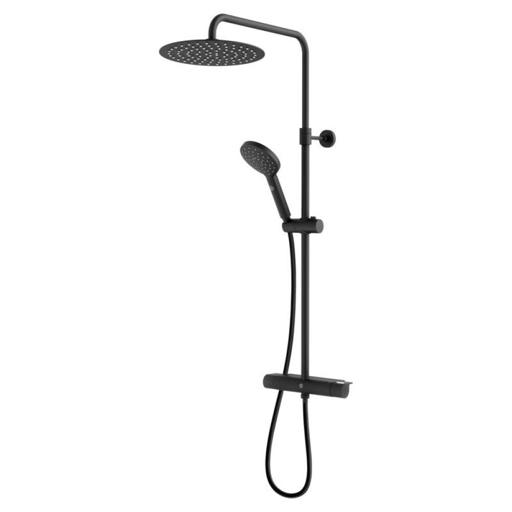 Suihkusetti Gustavsberg Estetic Round mattamusta Ø 25 cm