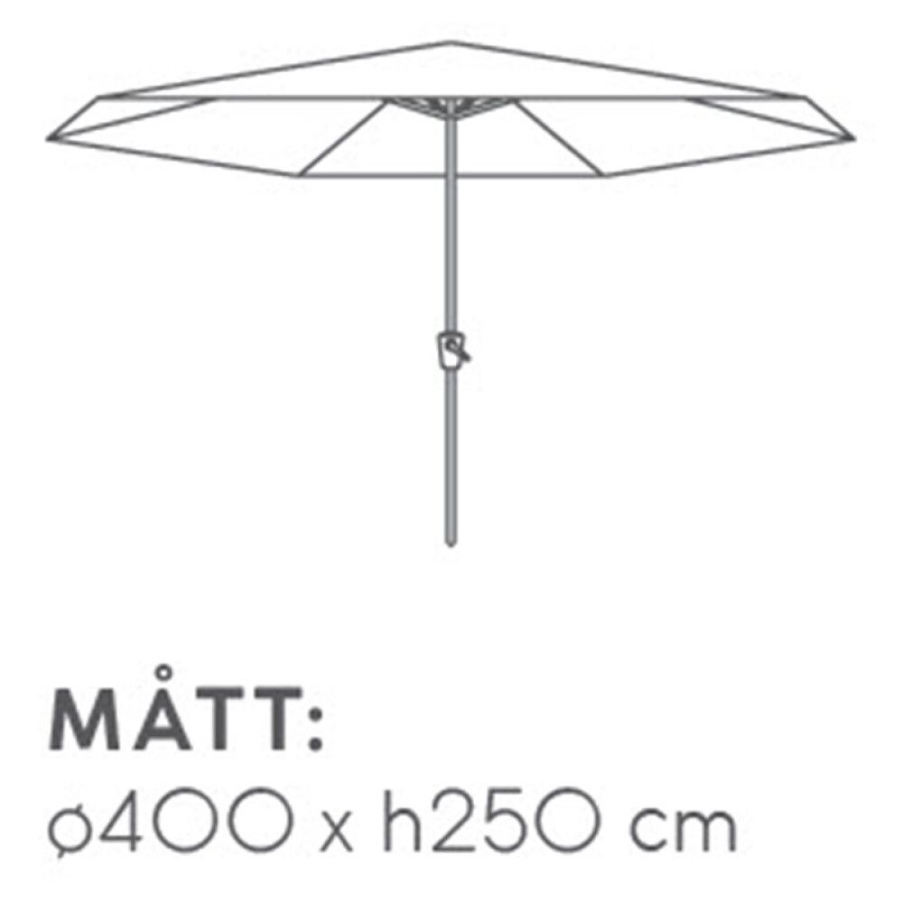 Aurinkovarjo Trentino 400 cm Antrasiitti