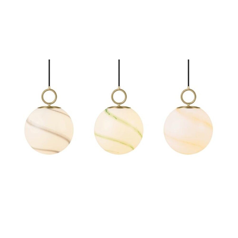 Riippuvalaisin Halo Design Stockholm marmorinruskea/messinki Ø 25 cm