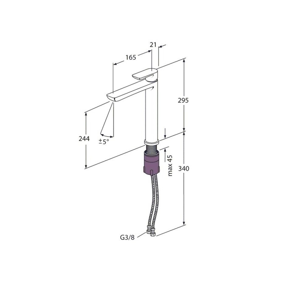Pesuallashana Gustavsberg Estetic korkea malli, Valkoinen