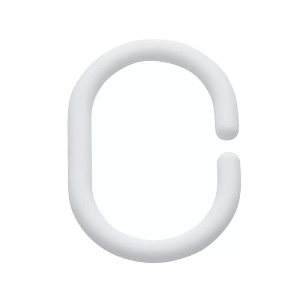 Suihkuverhorengas Diaqua Basic 12 kpl/pkt Valkoinen