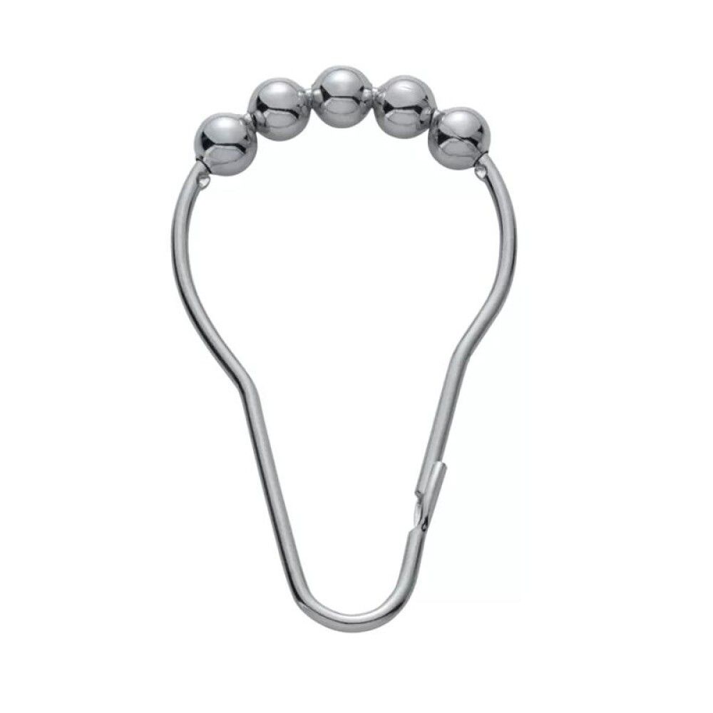 Suihkuverhorengas Diaqua Esra kromi  4 x 7 cm 12 kpl/pkt