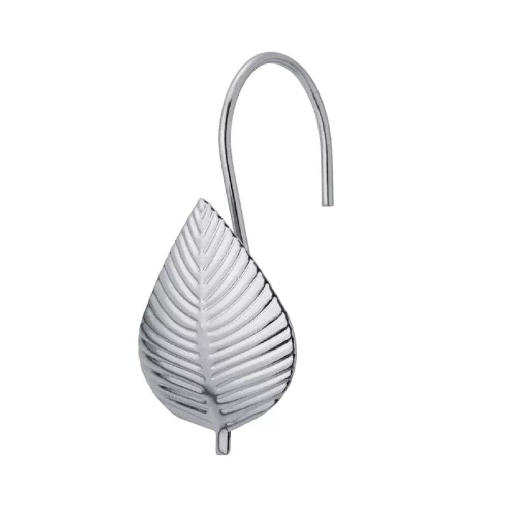 Suihkuverhorengas Diaqua Leaf kromi 7 x 4,5 cm 12 kpl/pkt