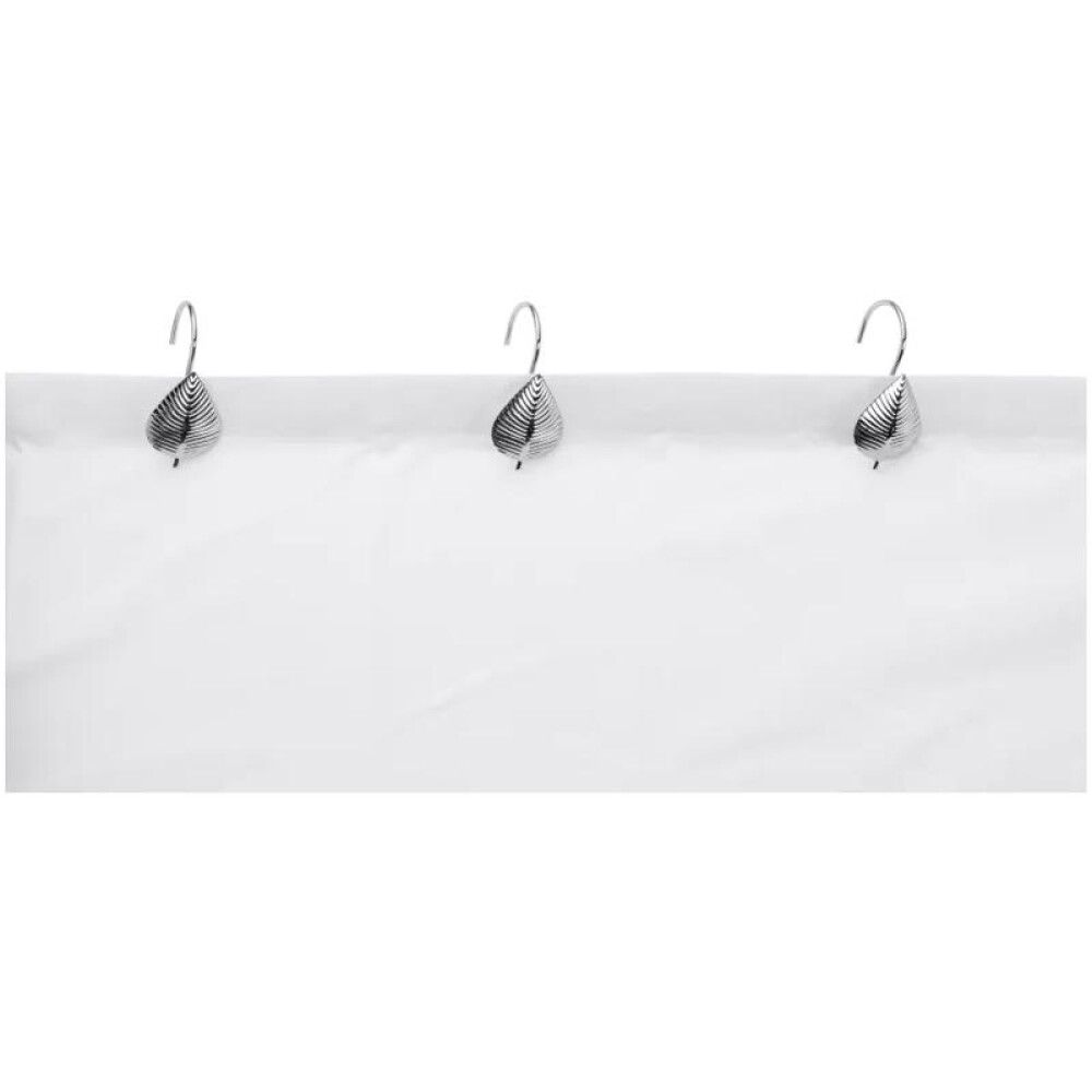 Suihkuverhorengas Diaqua Leaf kromi 7 x 4,5 cm 12 kpl/pkt