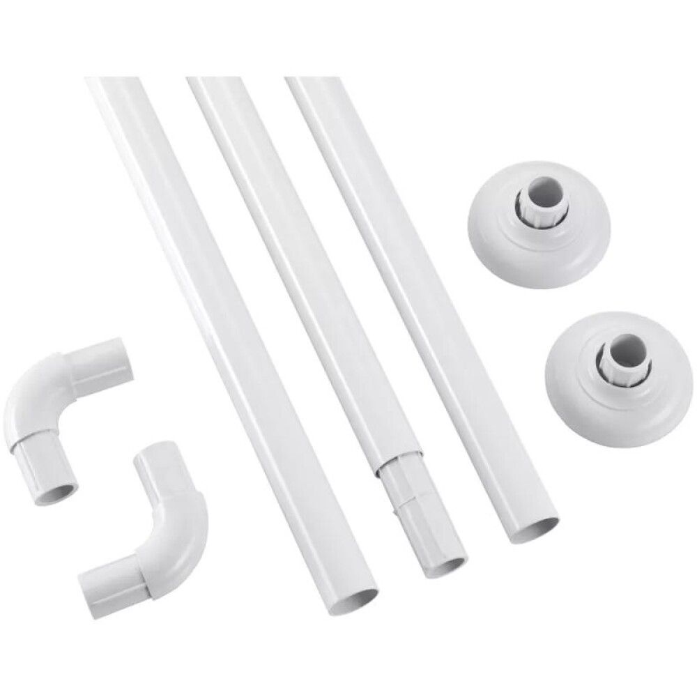 Suihkuverhotanko Diaqua Ø 2,2 x 90 x 80 x 90 cm Valkoinen