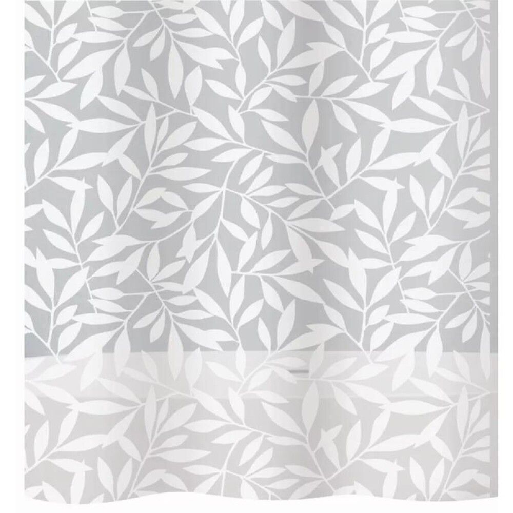 Suihkuverho Diaqua Peva Leaf harmaa/valkoinen 180 x 200 cm