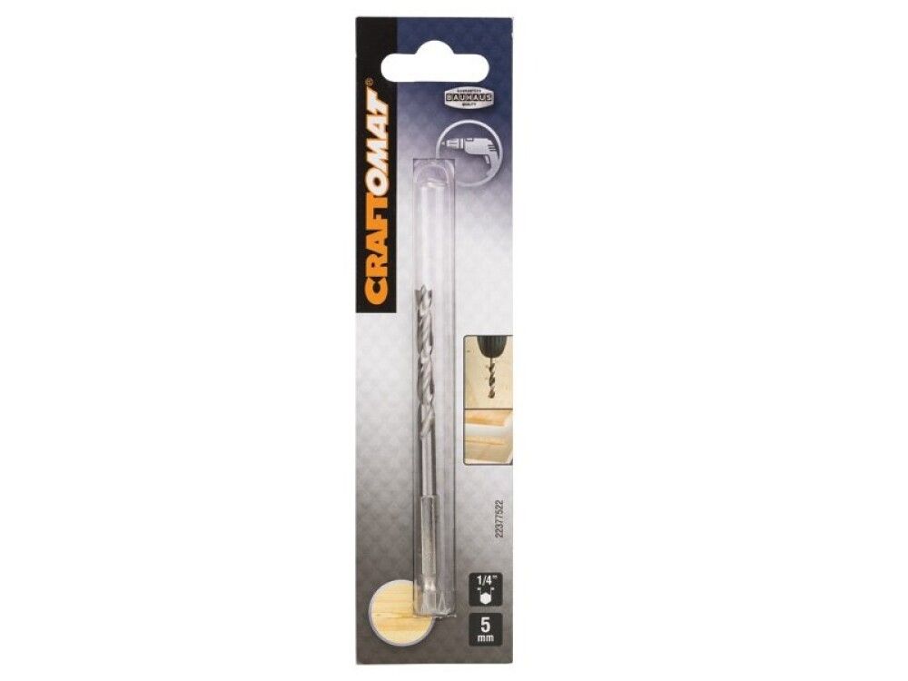 Puuporanterä Craftomat Hex 1/4" 5 mm