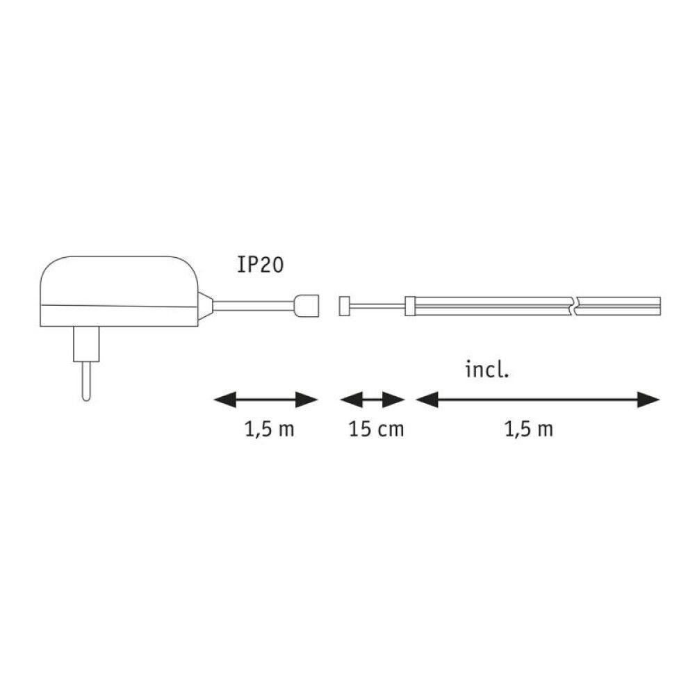 LED-Nauha MaxLED 250 Lämmin Valkoinen IP44 1m