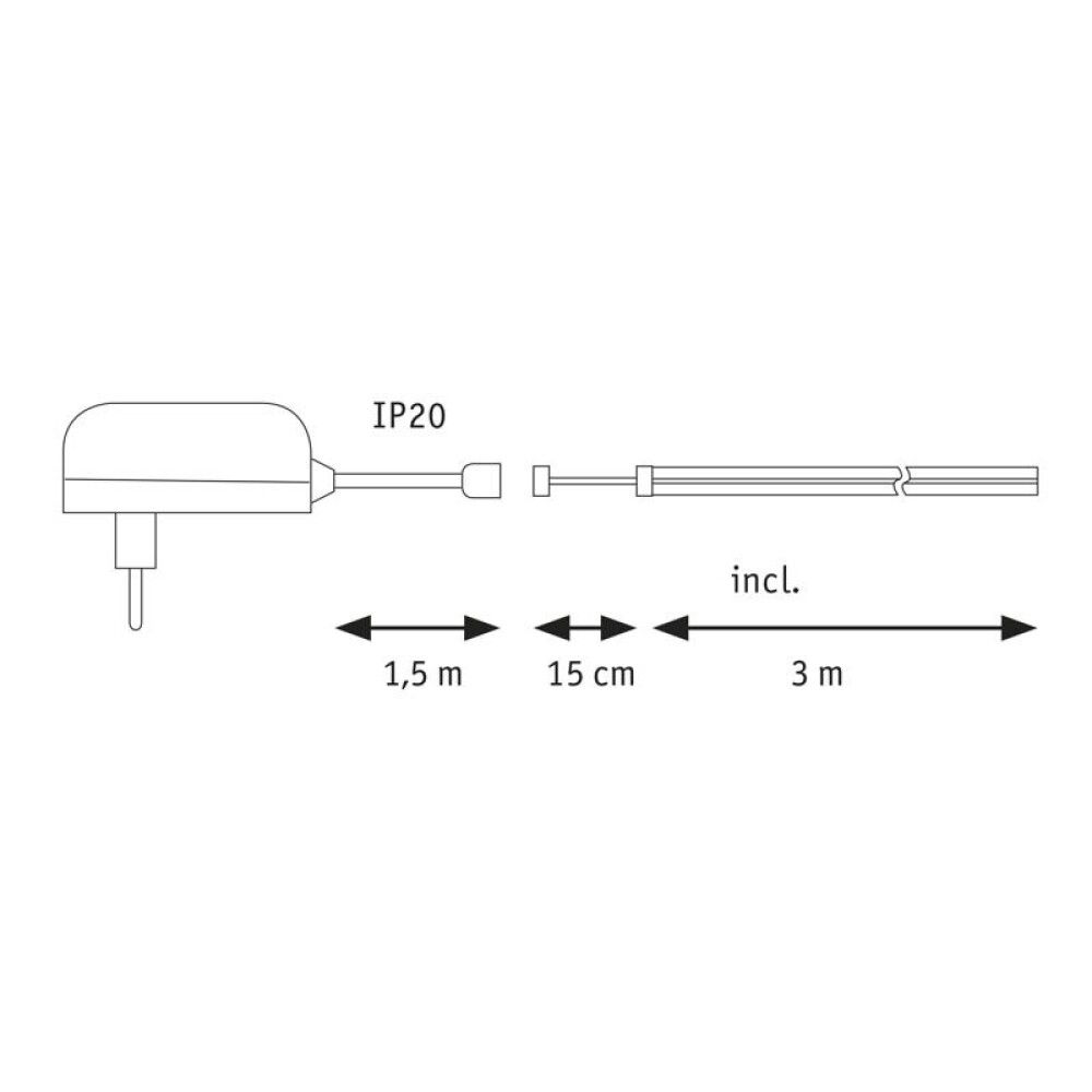 SimpLED-Nauha Täyssarja Setti Paulmann 3m Valkoinen