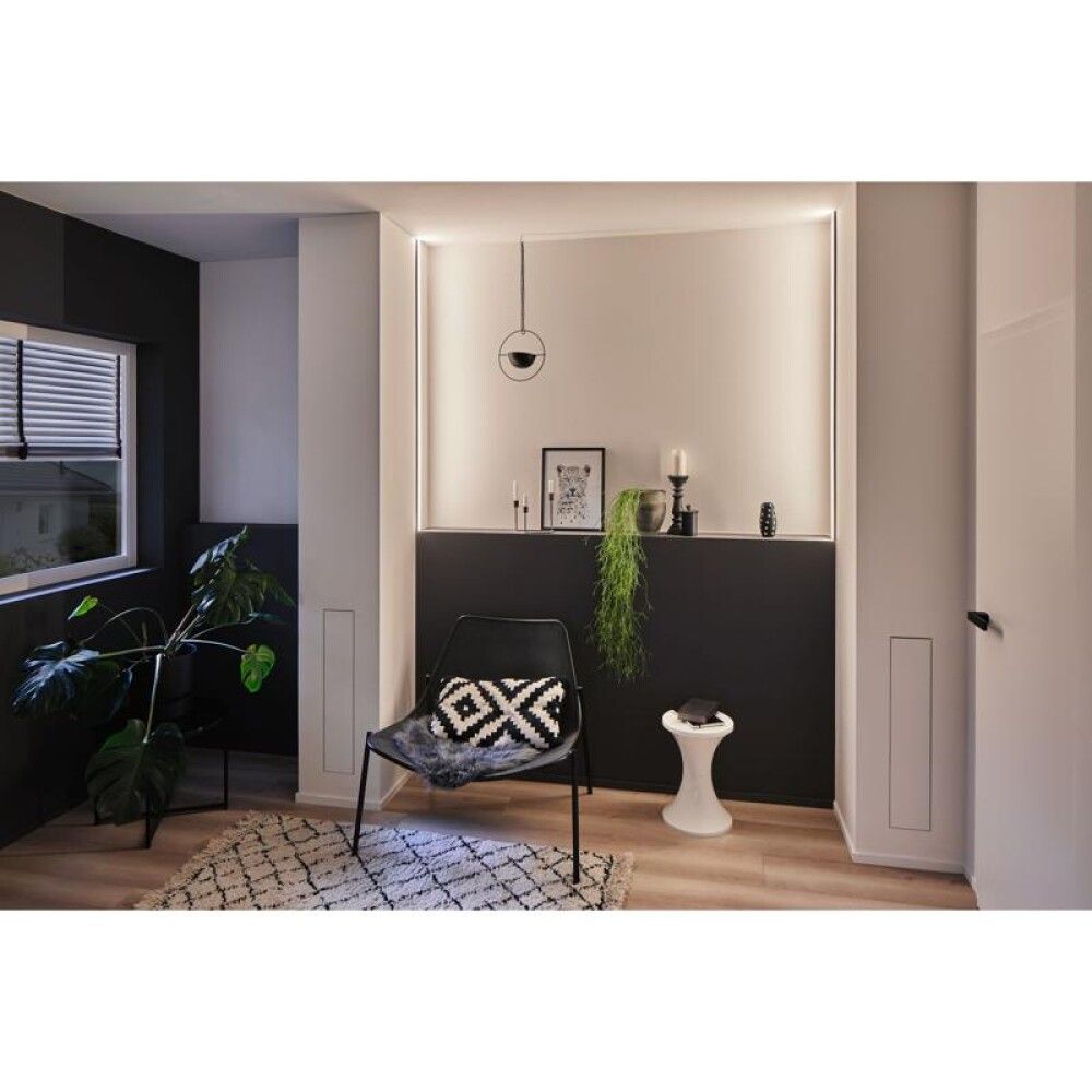 LED-Nauha Profiili Square Paulmann 200cm Musta