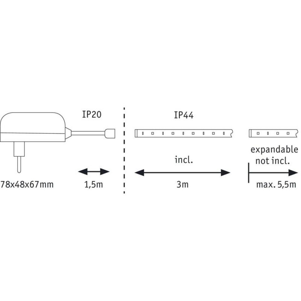 LED-Nauha MaxLED 250 Basic Set Päivänvalo IP44 3m