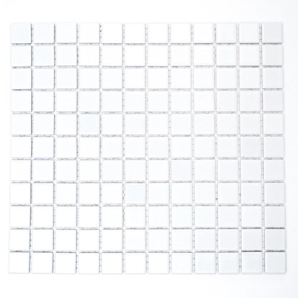 Mosaiikki Square Kiiltävä Valkoinen