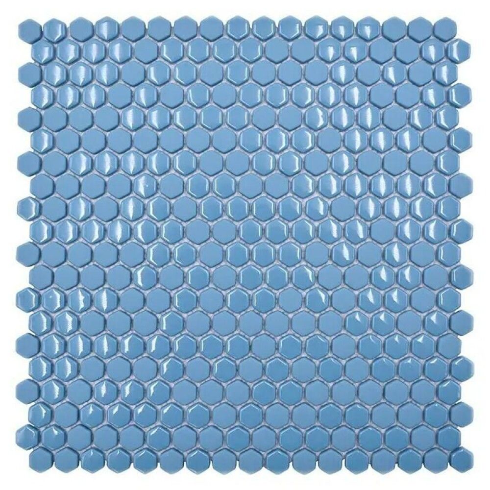 Mosaiikkilaatta Hexagon Cuba HX2GM Sininen 29 x 29,5 cm