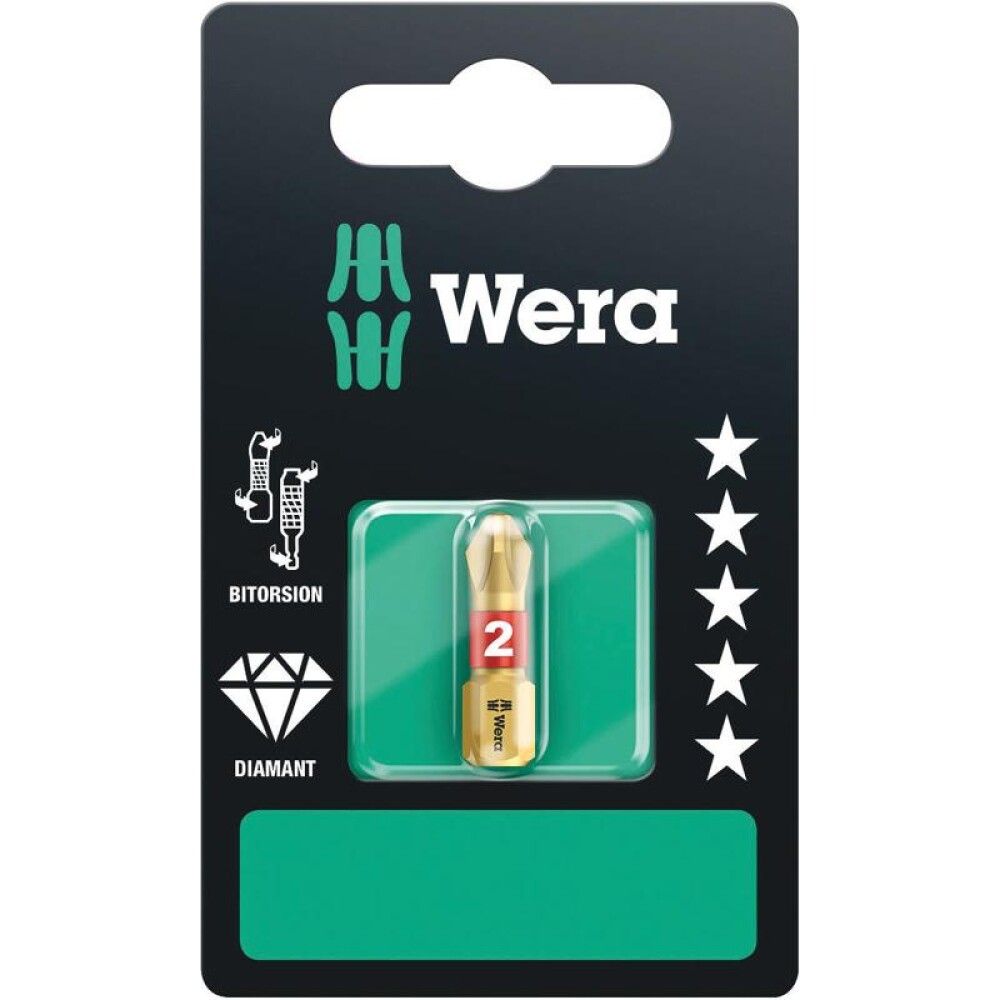 Ruuvauskärki Wera Diamond BiTorsion PH 2 25 mm
