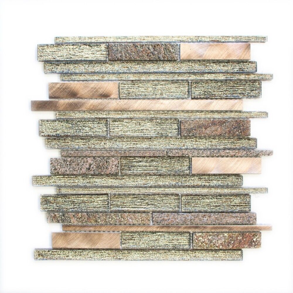 Mosaiikkilaatta Crystal XAM GV74 Beige/Ruskea 29,8 x 31 cm