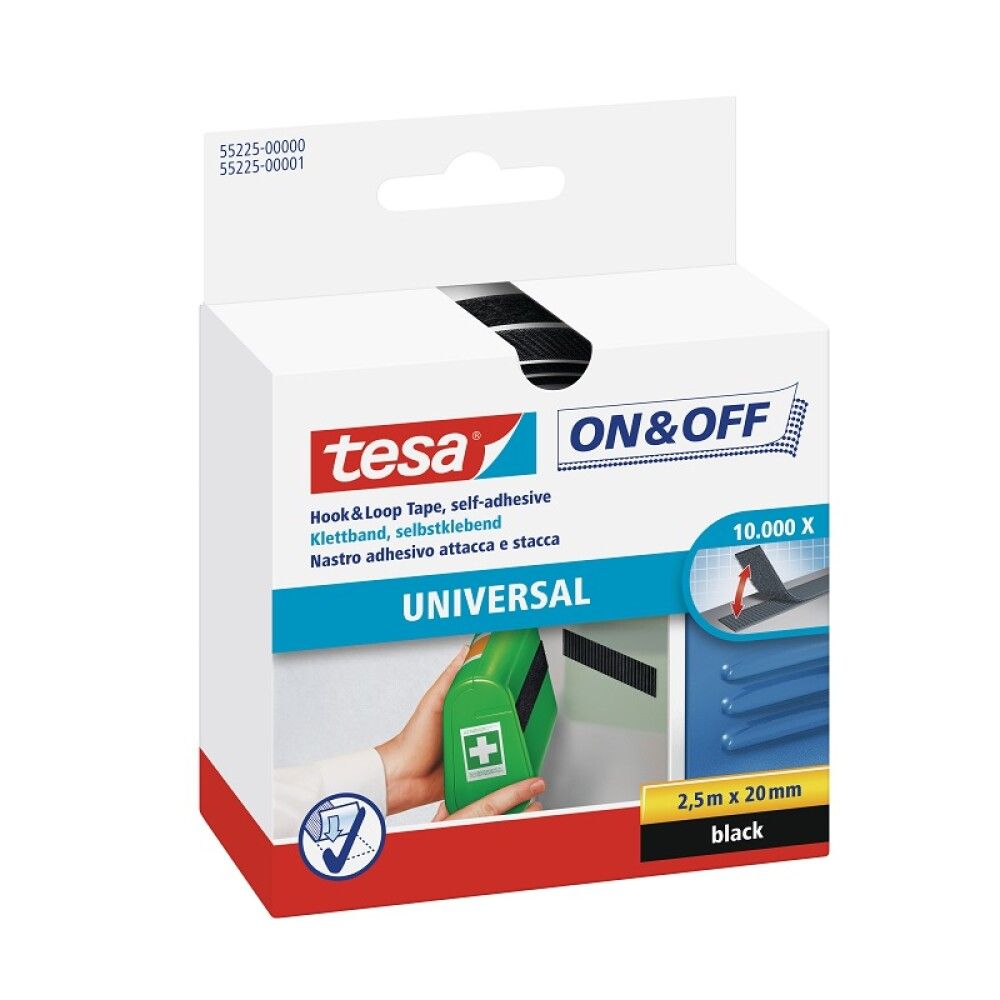 Tarranauha Tesa Universal Musta 2,5 m x 20 mm