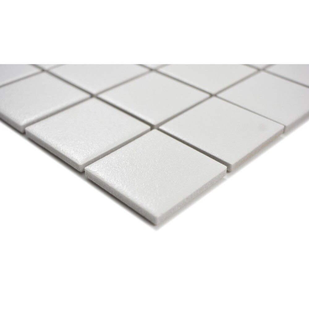 Mosaiikkilaatta Fliesen Quadrat Uni valkoinen 29,8 x 29,8 cm