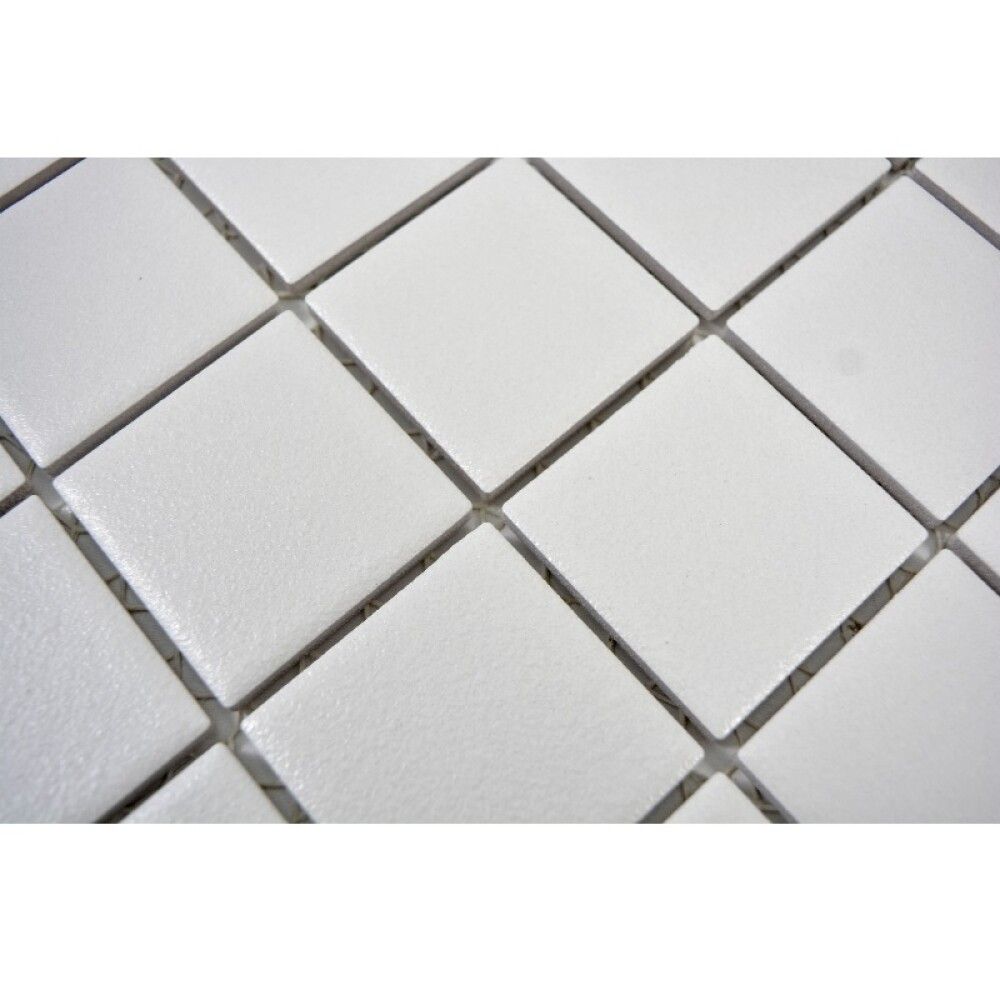 Mosaiikkilaatta Fliesen Quadrat Uni valkoinen 29,8 x 29,8 cm