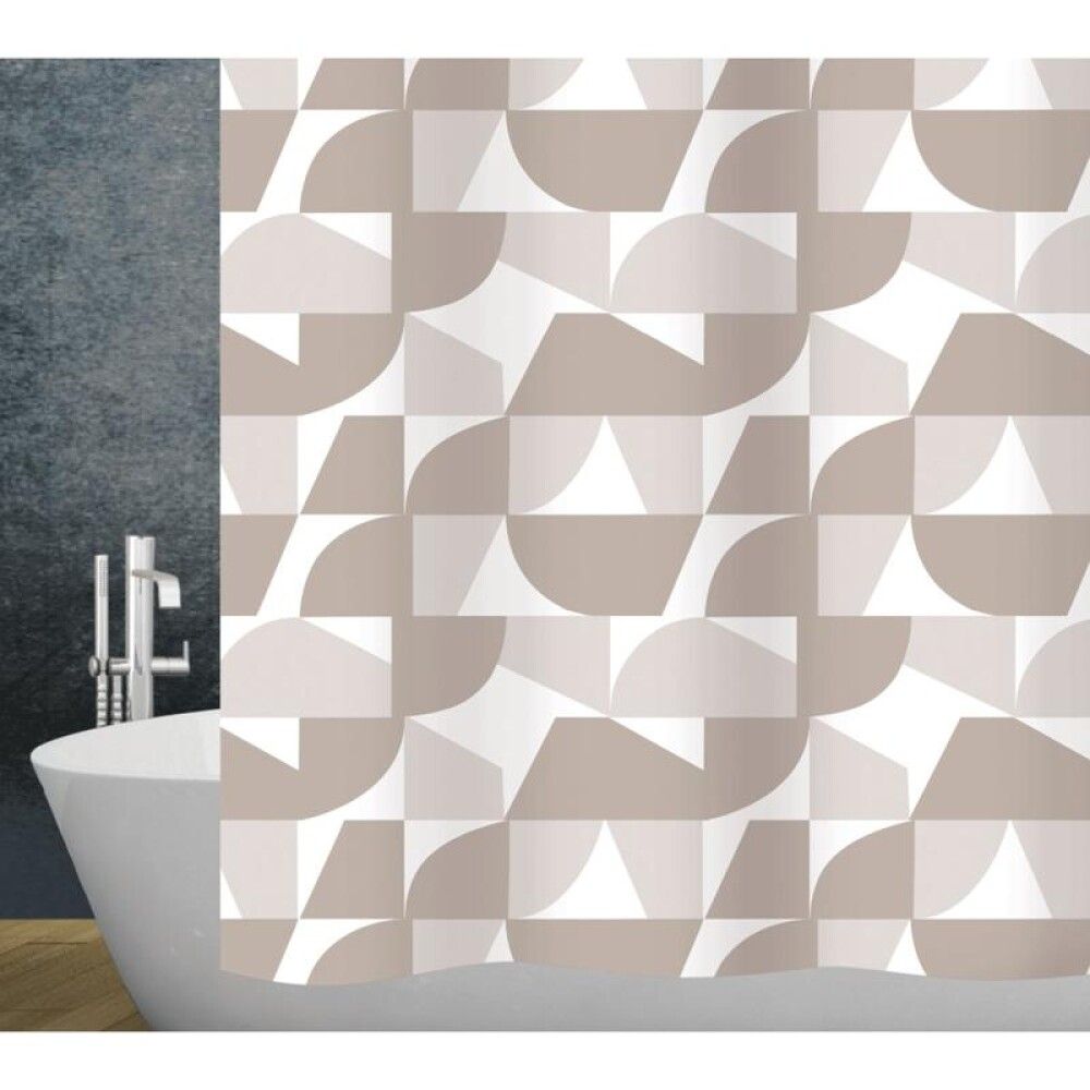 Tekstiilisuihkuverho Diaqua Pasito beige/valkoinen, useita kokovaihtoehtoja