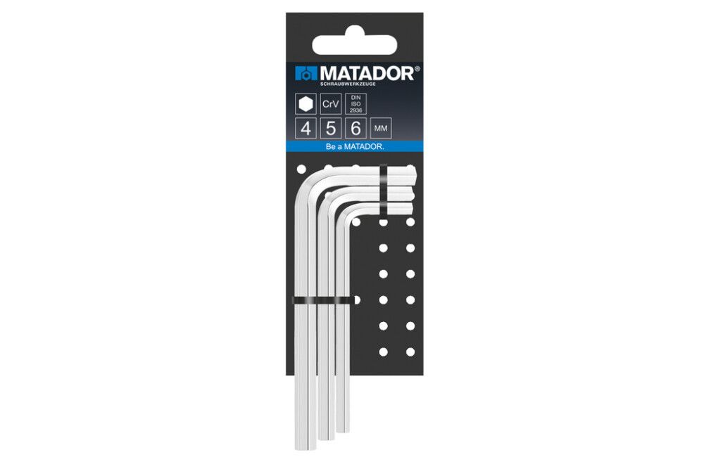 Kuusiokoloavainsarja Matador 4–6 mm 3-os