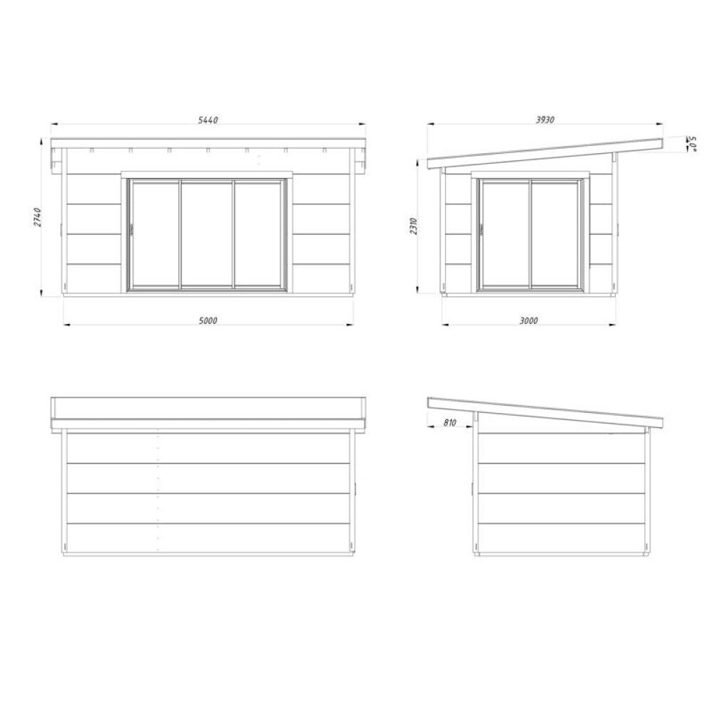 Mökki Palmako Grace Plus liukuovilla 14,1 m²