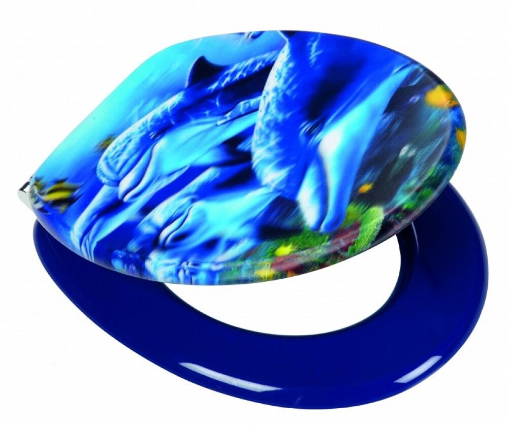 WC-istuinkansi Poseidon Sea Life 3D-efektillä