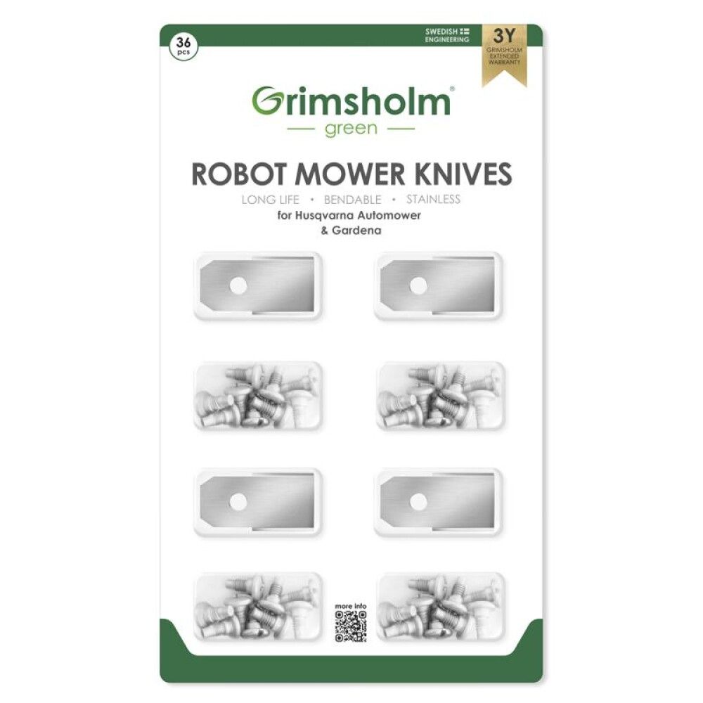 Varaterät Gardena robottiruohonleikkuriin 36 kpl