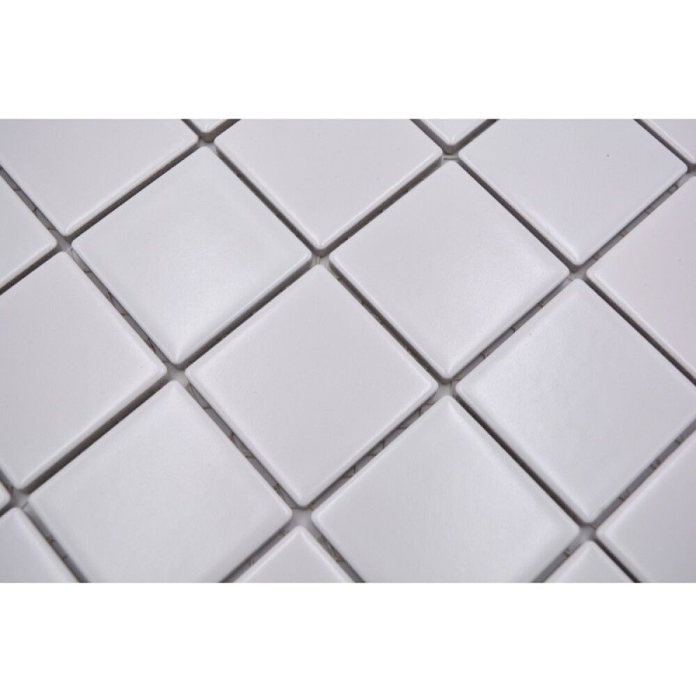 Mosaiikki Square matta valkoinen