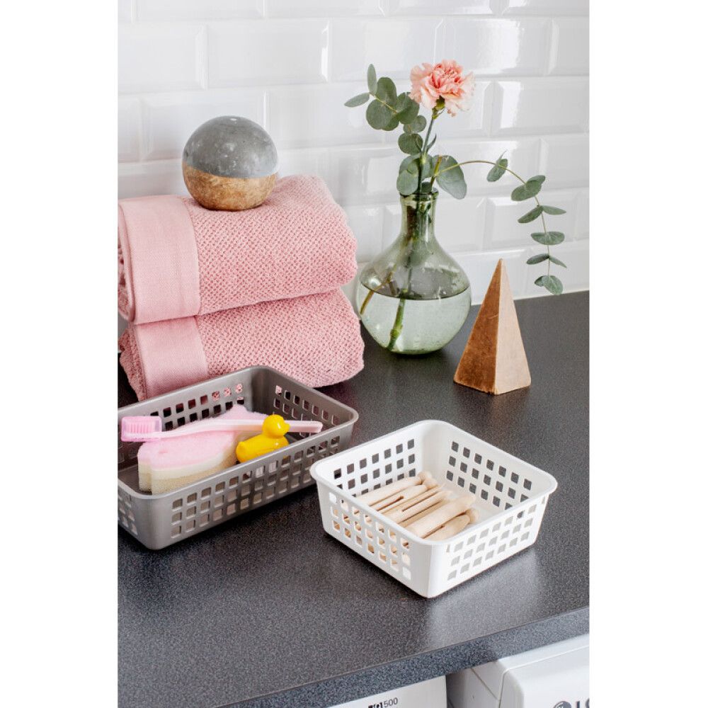 Säilytyskori SmartStore Basket Recycled 1 Valkoinen 16 x 16 x 7 cm