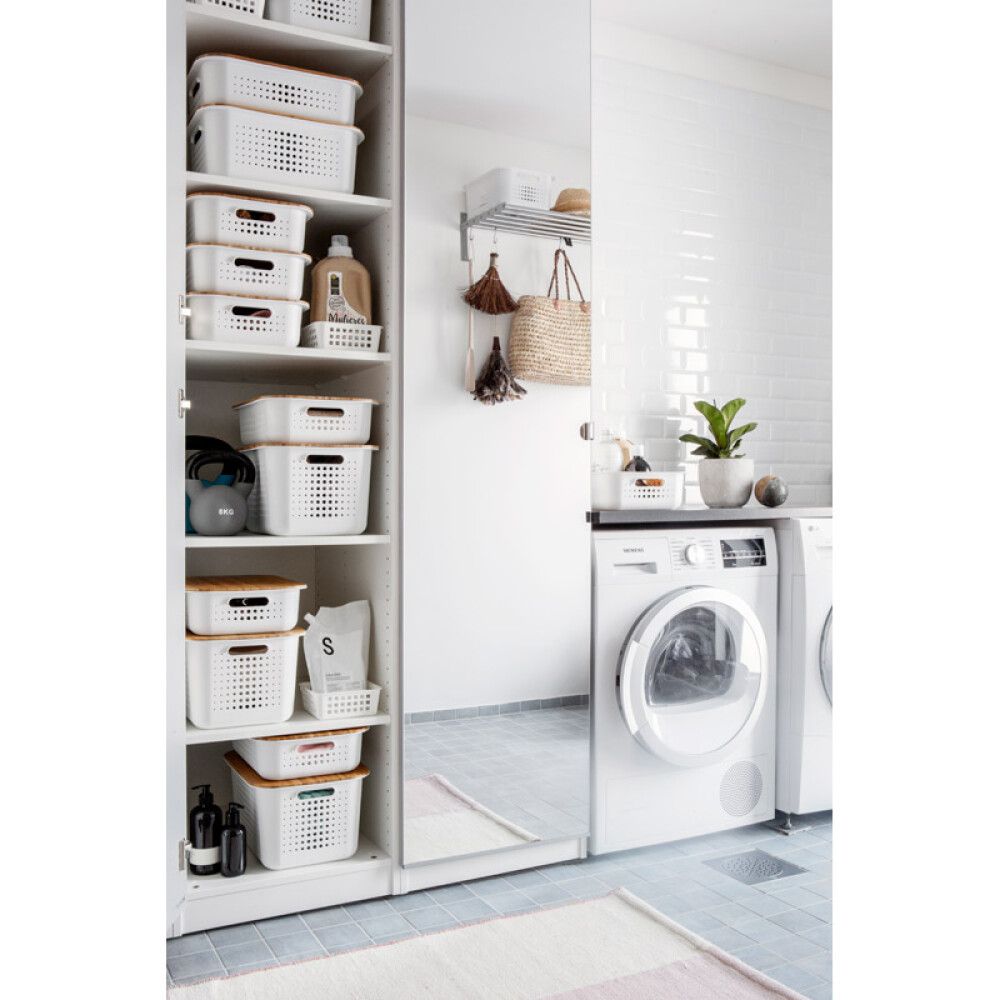 Säilytyskori SmartStore Basket Recycled 1 Valkoinen 16 x 16 x 7 cm