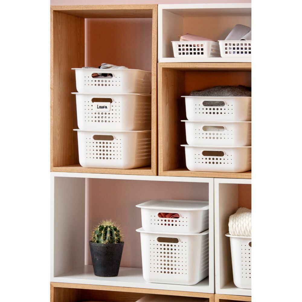 Kansi SmartStore Basket Recycled Valkoinen 38 x 28 x 1 cm