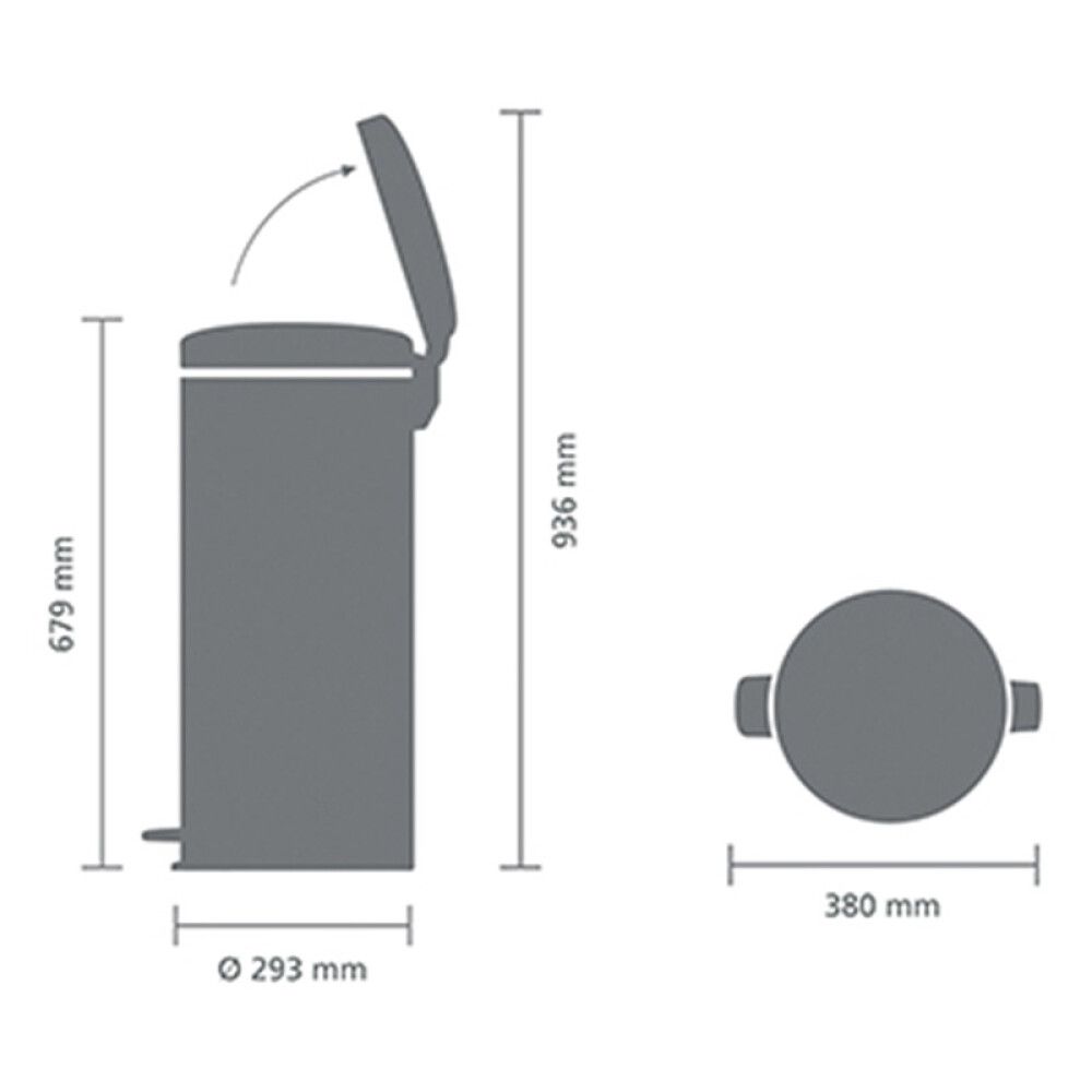 Poljinroska-astia Brabantia NewIcon mattamusta 30 l