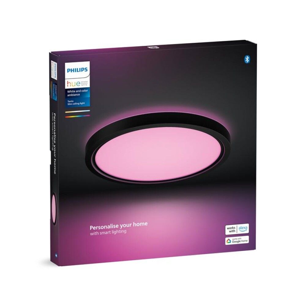 Kattovalaisin Philips Hue Tento white and color musta Ø 30 cm
