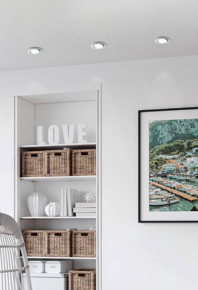 Uppospotti Eglo Pineda 1 Ø 84 mm Kromi Himmennettävä