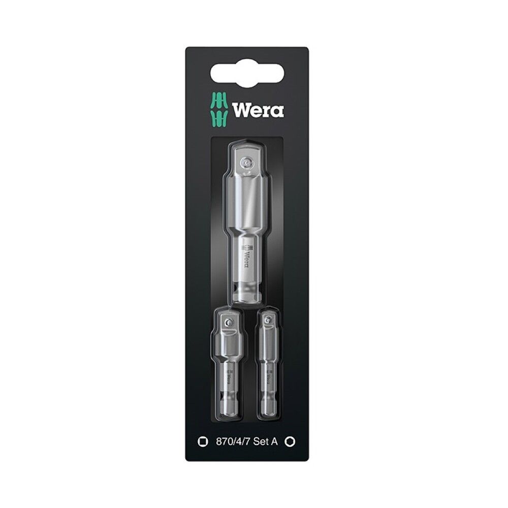 Adapterisarja Wera 1/4" 3/8" 1/2"