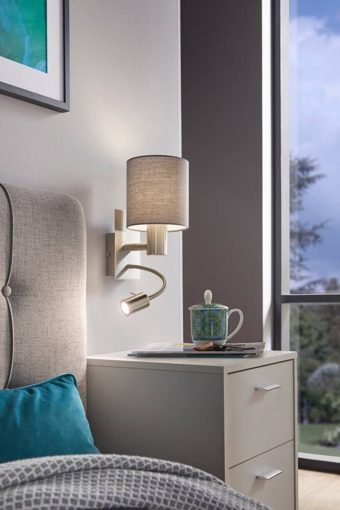 Seinävalaisin Eglo Pasteri Harmaa