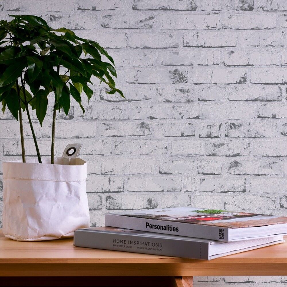 Kuitutapetti A.S. Creation New England Tiiliseinä Harmaa