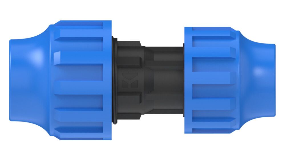 Muoviputkiliitin musta 32 x 25 mm