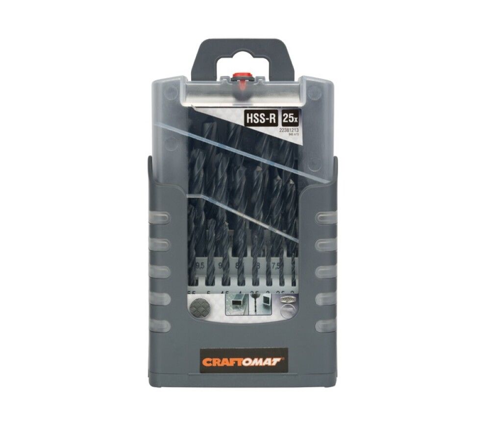 Metalliporanteräsarja Craftomat HSS-R 25-osainen 1-13 mm