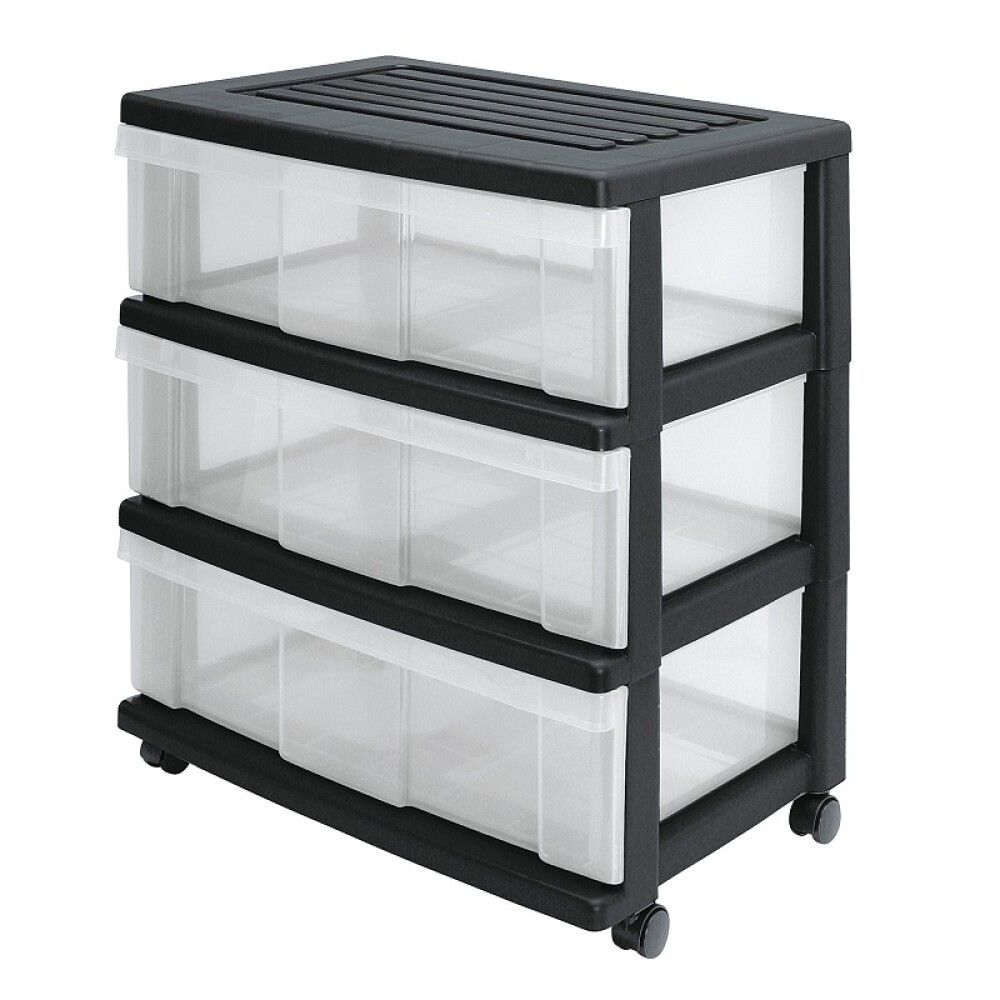 Muovilaatikosto 3 lokeroa 60 x 41 x 59 cm