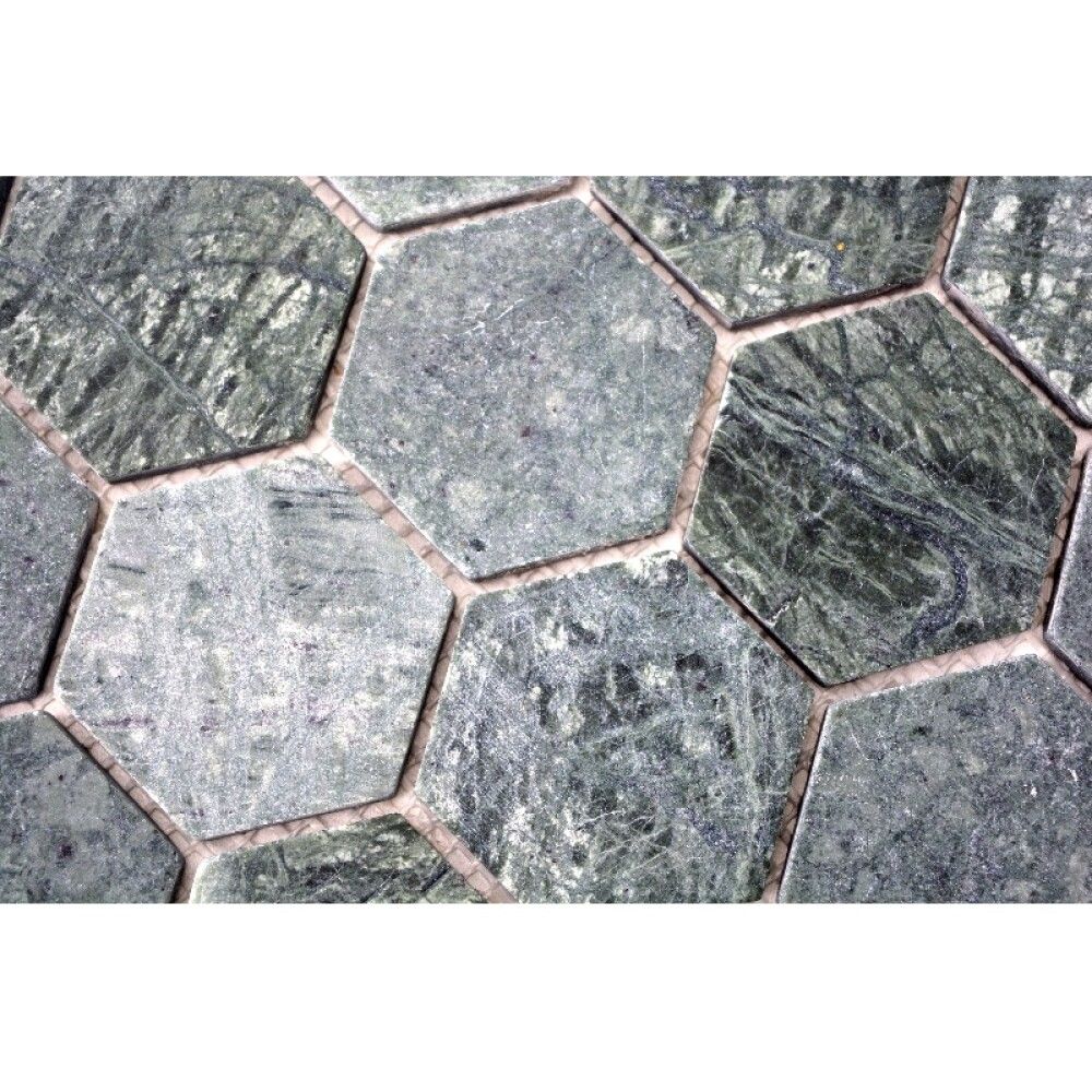 Mosaiikkilaatta Hexagon Uni MOS HXN 407 Vihreä 29,8 x 30,5 cm