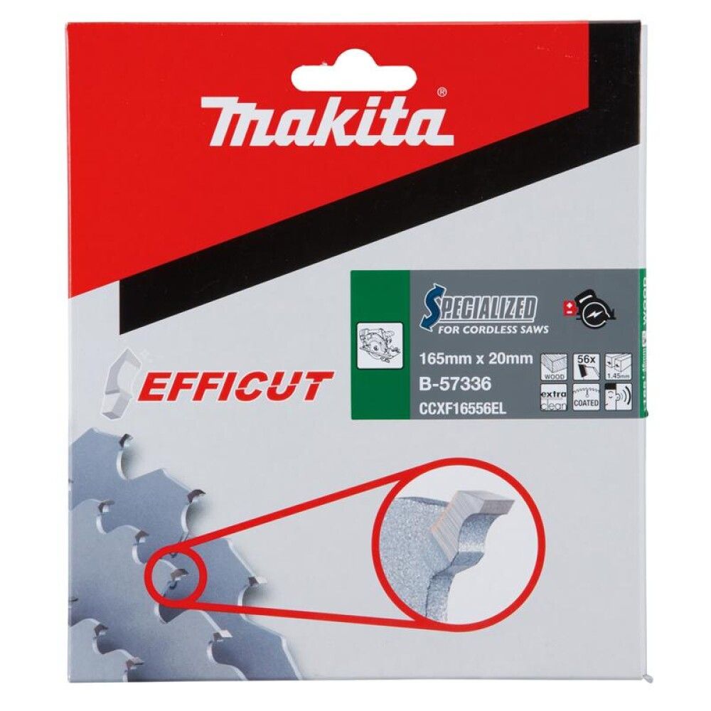 Pyörösahanterä Makita B-57336 165 x 20 x 1,45 mm Z-56