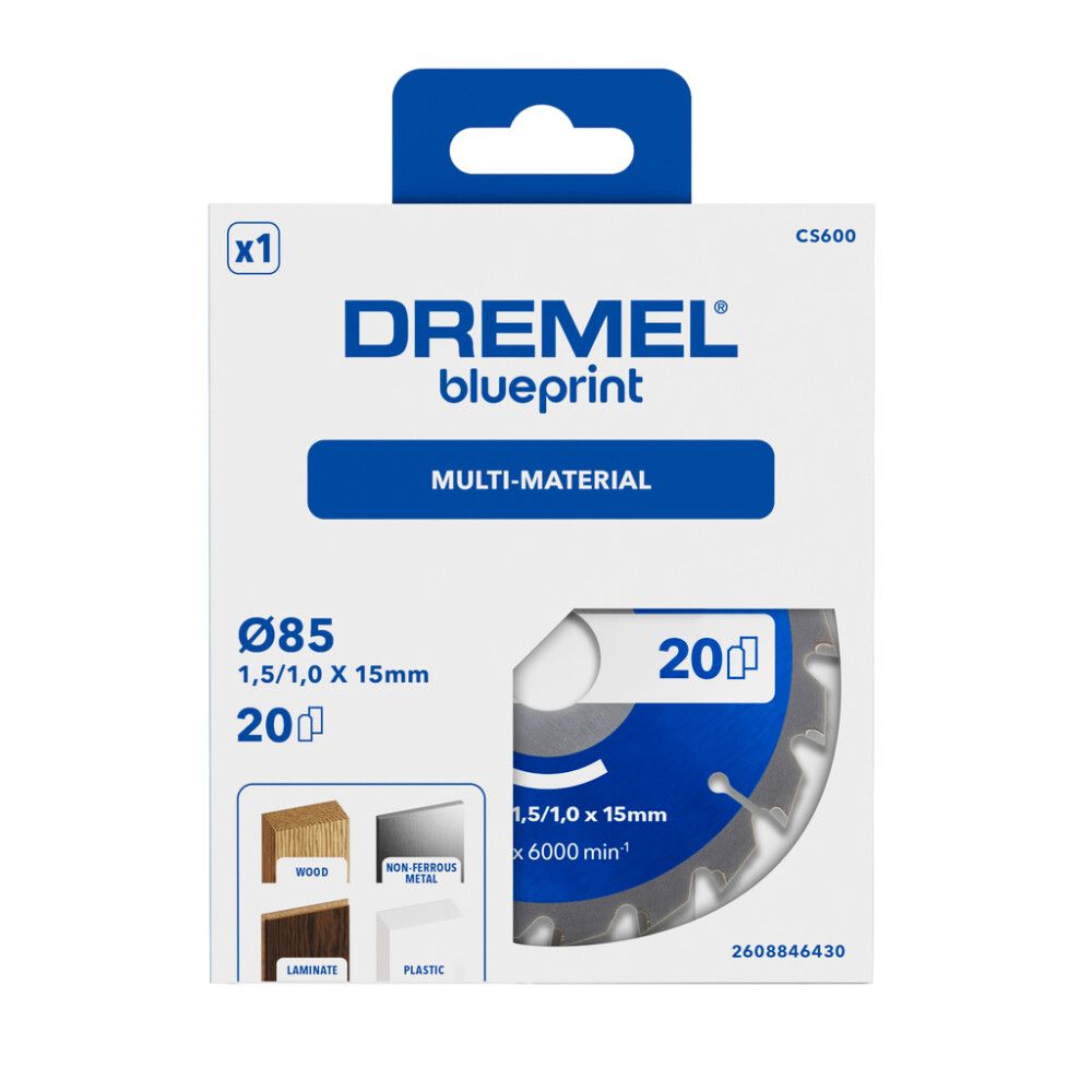 Sahanterä Dremel Blueprint Multi-Material 85 x 15 mm