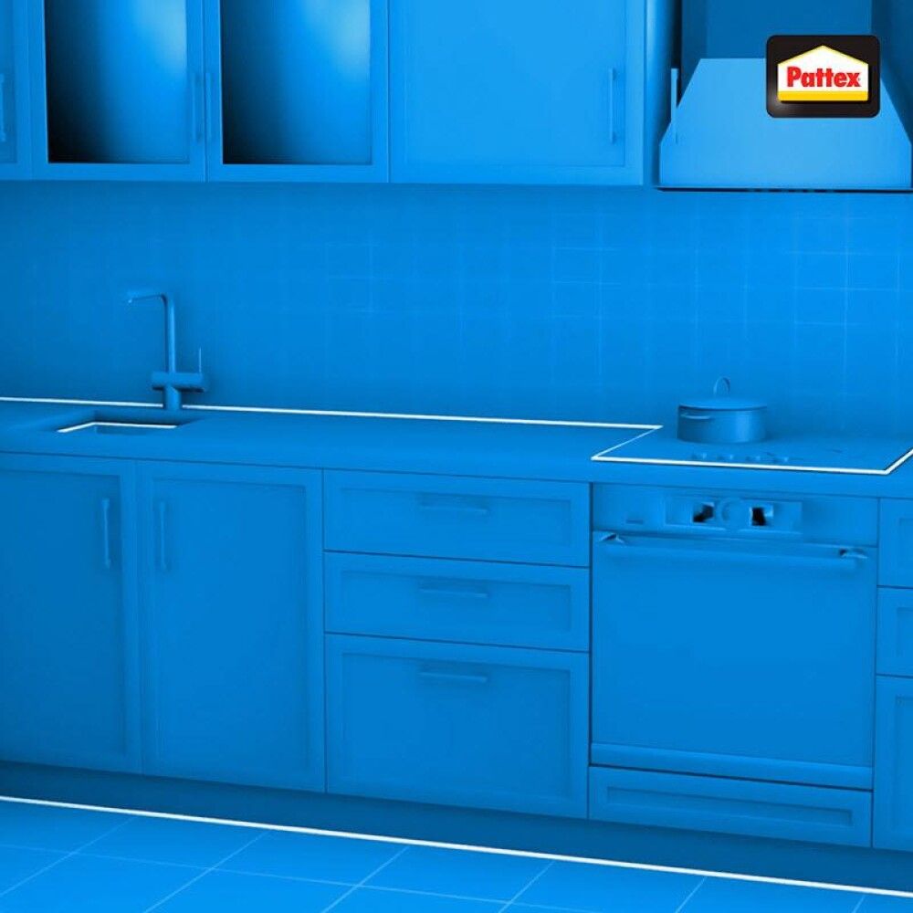 Silikonimassa Pattex Bath & Kitchen valkoinen 100 ml