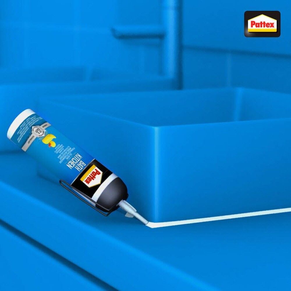 Silikonimassa Pattex Bath & Kitchen valkoinen 100 ml