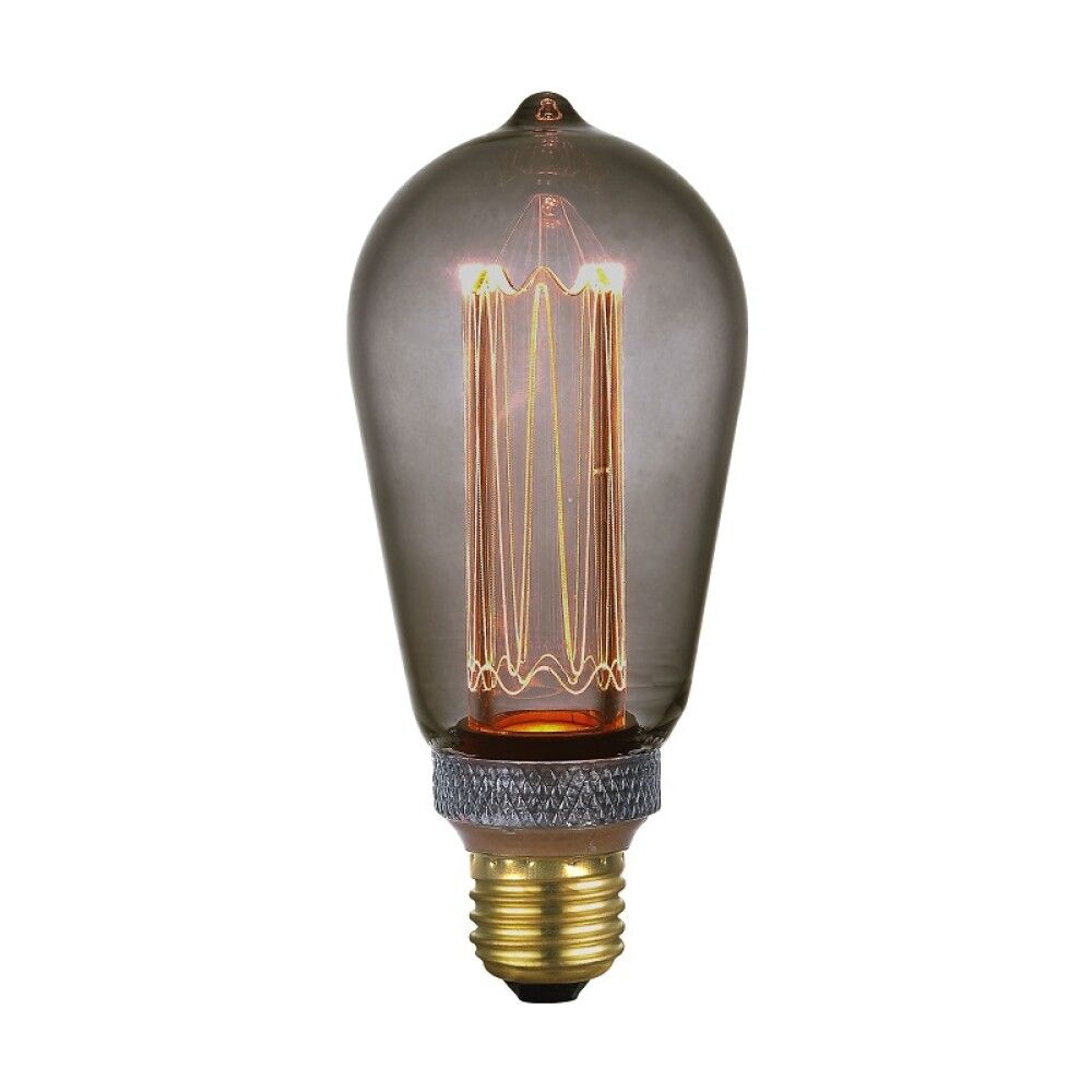 Koristelamppu Halo Design Drop Smoke E27