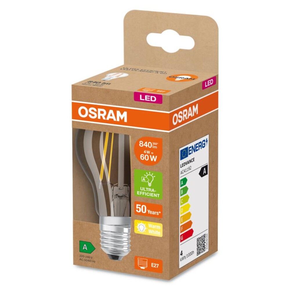 LED-lamppu Osram Energy Efficient CLA E27 840 lm 3000 K